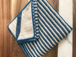 Teal/vanilla 55.12" X 27.56" Stripes Microfiber - New! Xl