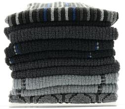 S 100% Cotton Sahara Granite, Grey 17'' X 28'' Luxe Living