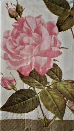 S - Vintage Rose Flower Pink