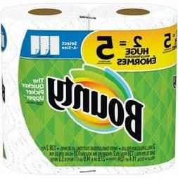 Bounty 2-Ply Paper Towels, Pack Of 2 Huge Rolls