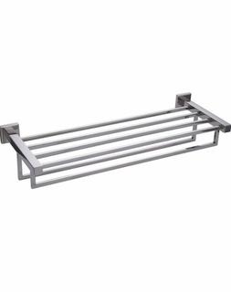 Rack With Shelf Stainless Steel Double Towel Bar Dual Hange.