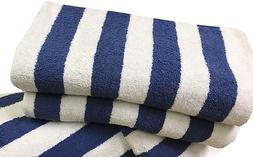 S In Cabana Stripe Jumbo Blue 34x70