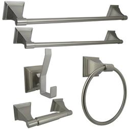 Bar, 6-inch Towel Ring, Toilet Paper Holder And Robe Hook Mo