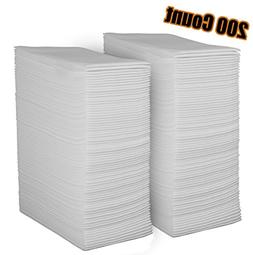 S - Cloth Like White Paper Hand Napkins 200 Pack - Highly Ab