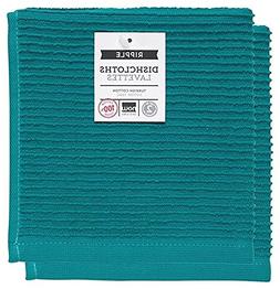 Now Designs - Ripple Dishcloths, Peacock Blue 
