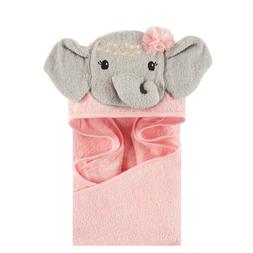 Little Treasure Animal Face Hooded Towel, Blossom Elephant