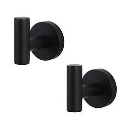 GERZWY Bathroom Matte Black Coat Hook SUS 304 Stainless Stee