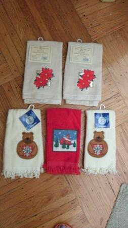 Bear Poinsettia Winter - Lot Of 5