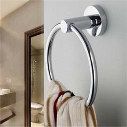 Ring Hand Rack Holder Wall Mount Mounted Bathroom Round Poli