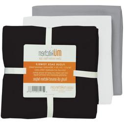MUkitchen Cotton Flour Sack Towel, 24 by 36-Inches, Set of 3