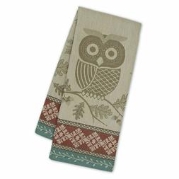 Design Imports OAK and OWL Jacquard Weave Cotton Dish Towel