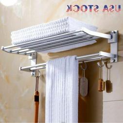 Rail Mounted Holder Shelf Storage Rack Bar