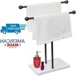 And Accessories Stand - Bronze/white