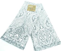 S Set Of 2 Dish 18x28" Cotton Gray White Paisley