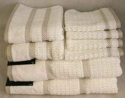 Set White & Light Brown Trim New