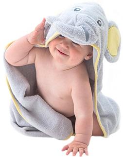 Little Tinkers World Elephant Hooded Baby Towel, Natural Cot