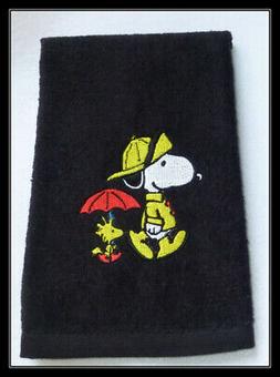 Embroidered SNOOPY Woodstock Raincoats Kitchen Bathroom BLAC