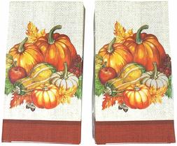 Paper Napkins Pumpkins Leaves Autumn