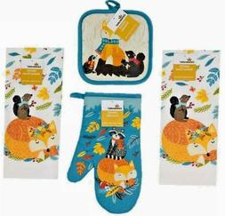 Set With Oven Mitt & Potholders New