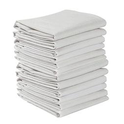 KAF Home Set of 12 White WRINKLED Flour Sack Kitchen / Chef 