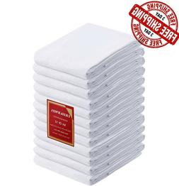 S 100% Pure Cotton Dish Cloth Kitchen 12 Pack 28x28 Inch New