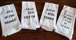 S Tea Kitchen Towel Printed Print Funny Set  Dish Cotton Ale