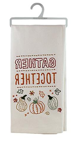Gather Together Fall Thanksgiving Themed Decorative Cotton T
