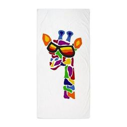CafePress Giraffe In Sunglasses Beach Towel 