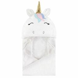 Hudson Baby Girl Baby Animal Face Hooded Towel, Multicolor U