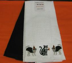 S Kitty Embroidred Black White Casaba X2