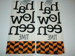 S Flour Sack Dishcloths Hand Set/2 Orange Black New