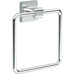 Holder For Bathroom Metal Ring Wall Mount Chrome Modern Gues