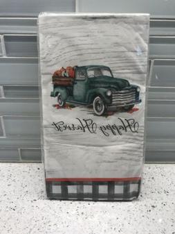 Buffet Napkins 24 Ct Truck Pumpkins Fall Autumn