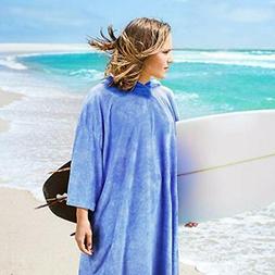 S Surf Poncho,water Absorbent Wetsuit Changing Robe,adults F
