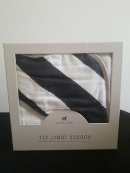 Set Washcloth Navy White Stripe