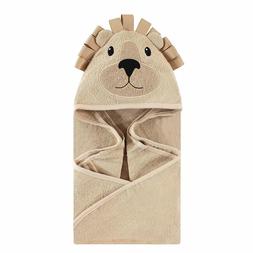 Hudson Baby Unisex Baby Animal Face Hooded Towel, Pretty Ele