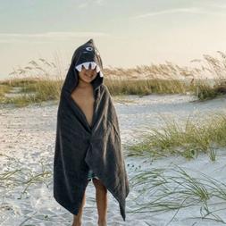 - Toddler Towel With Hood - Gray Shark - 24 X 48 Inches