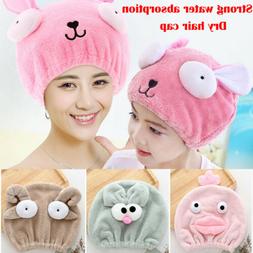Super Absorbent Hair Magic Drying Turban Wrap Hat Caps Spa B