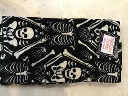 S  Skeletons Black  Cream 100% Cotton  Nwt