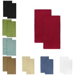 Set Dishcloth Linen Highly Absorbent Terry Cotton Towels 2 P