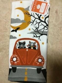 S  Halloween Cats In Volkswagon Bug  100% Cotton  Nip