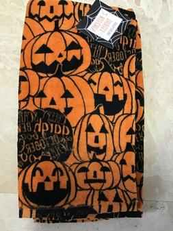 S  Orange Black Pumpkins Jack O Lanterns Cotton  Nwt