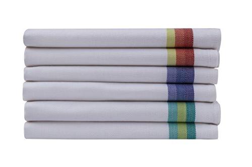 Harringdons Kitchen Towels Set 12-Tea 100% Large Cloths Absorbent. with Green and red Stripes, 4 of There's no