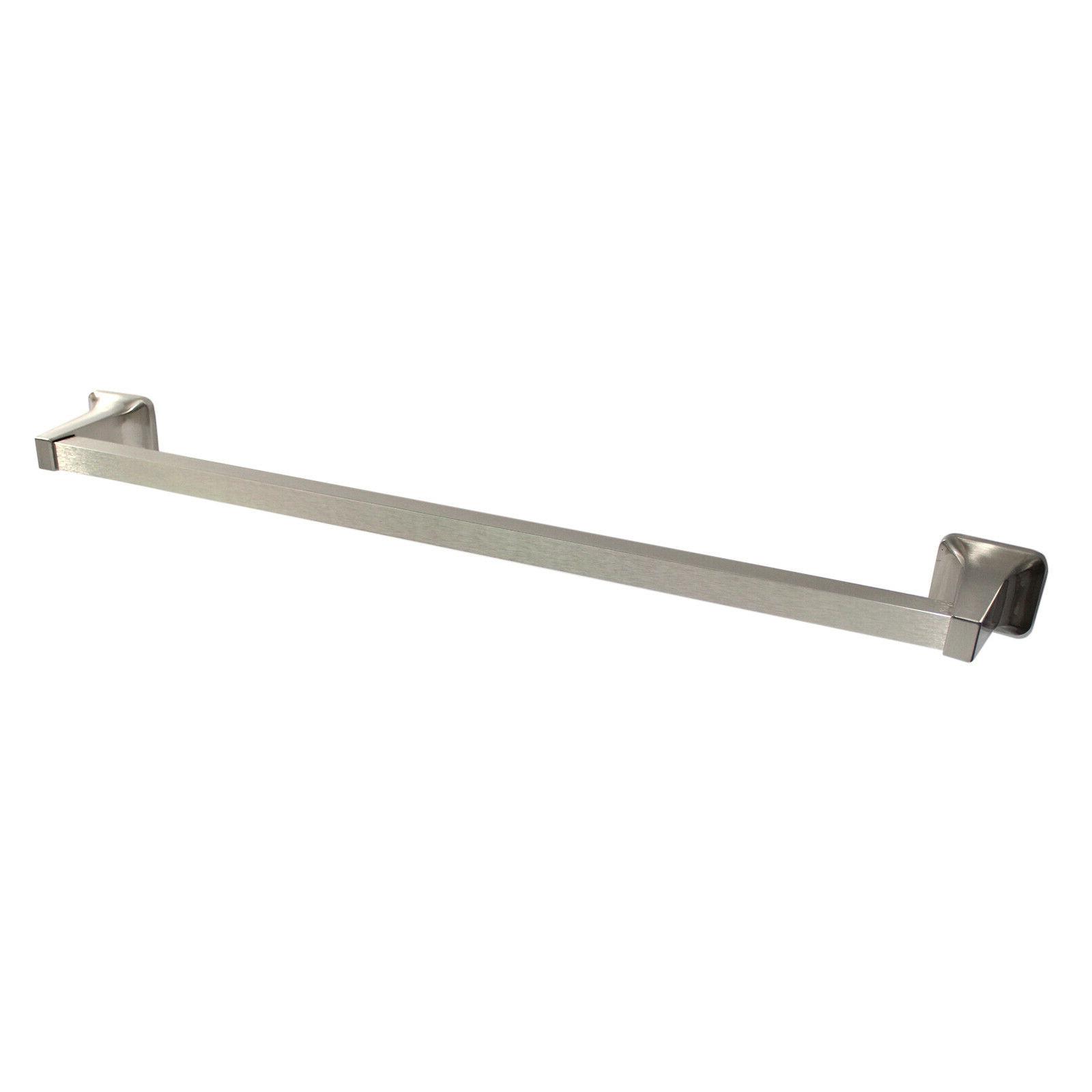 Bar Brushed Nickel 24" Wall Mounted Towel Rack Variety Style
