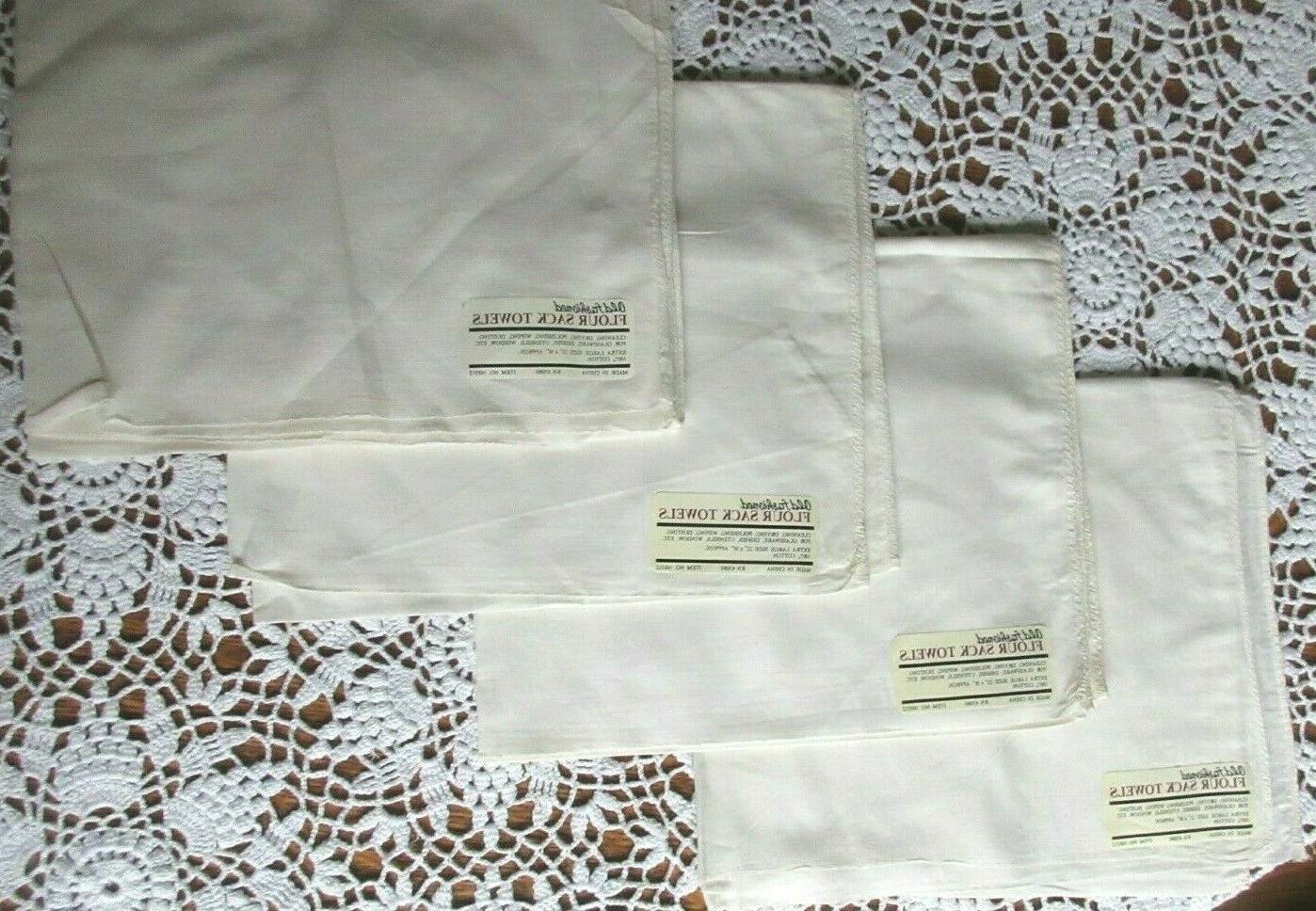 Vintage Old Flour Towels Cotton XL Apprx 22" x