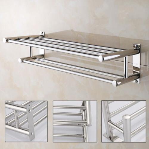 Rack Bathroom Rail Holder Storage Shelf Stainless Steel