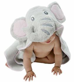 Little Tinkers World Elephant Hooded Baby Towel, Natural Cot