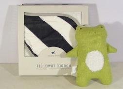 - Navy Stripe Frog Rattle - Cloud Island  - Green