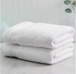 White 30" X 58" Plush Soft Pile Hygrocotton Loops
