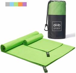 Sets,2 Pack Quick Dry Sports Gym Beach Towels New